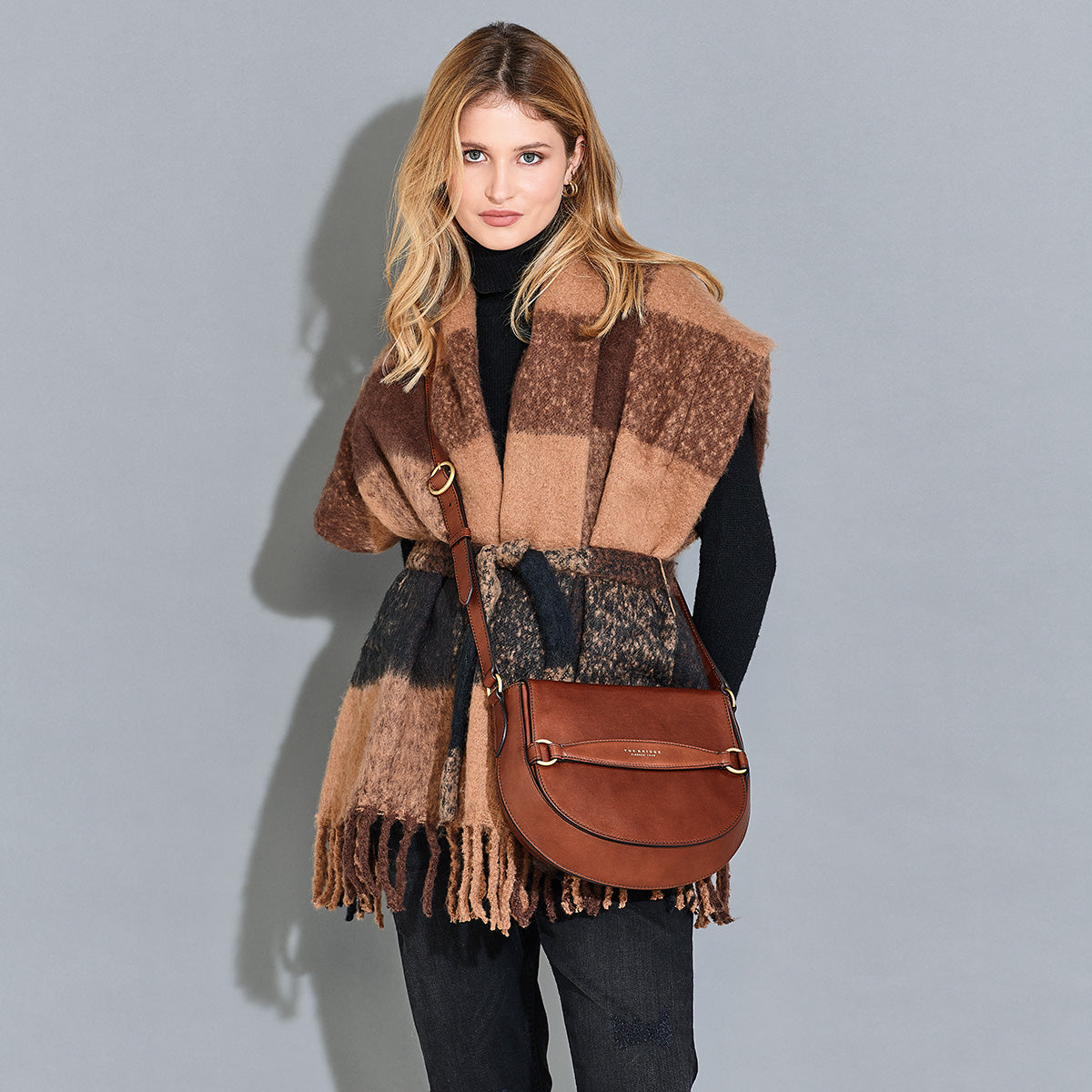 Borsa Crossbody The Bridge Bettina Rosso Ribes e Oro