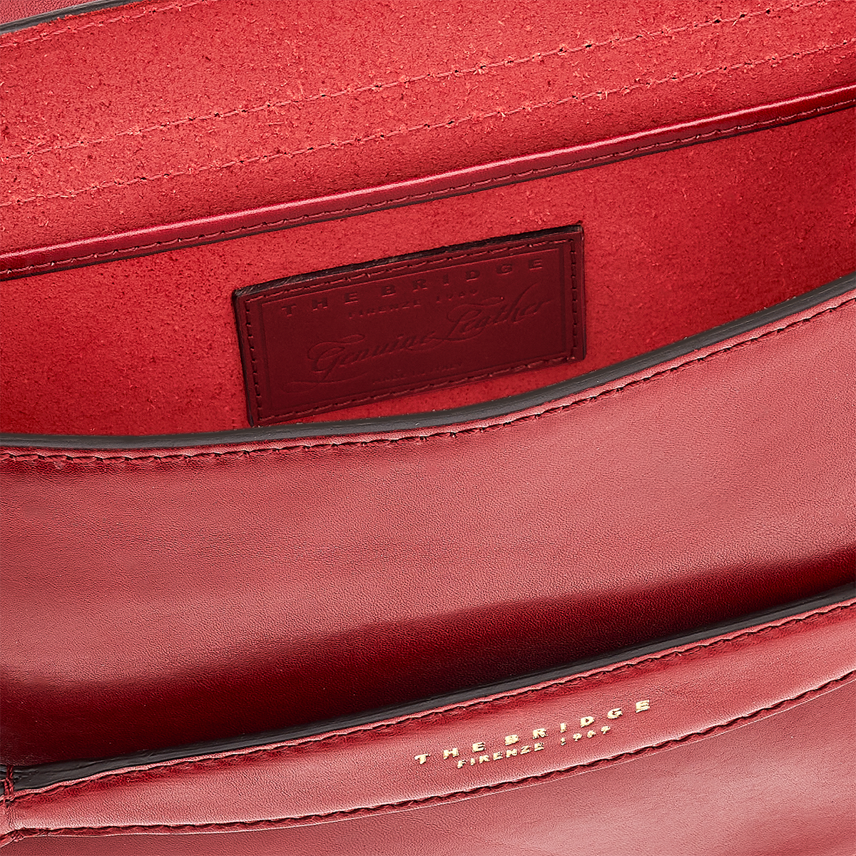 Borsa Crossbody The Bridge Bettina Rosso Ribes e Oro