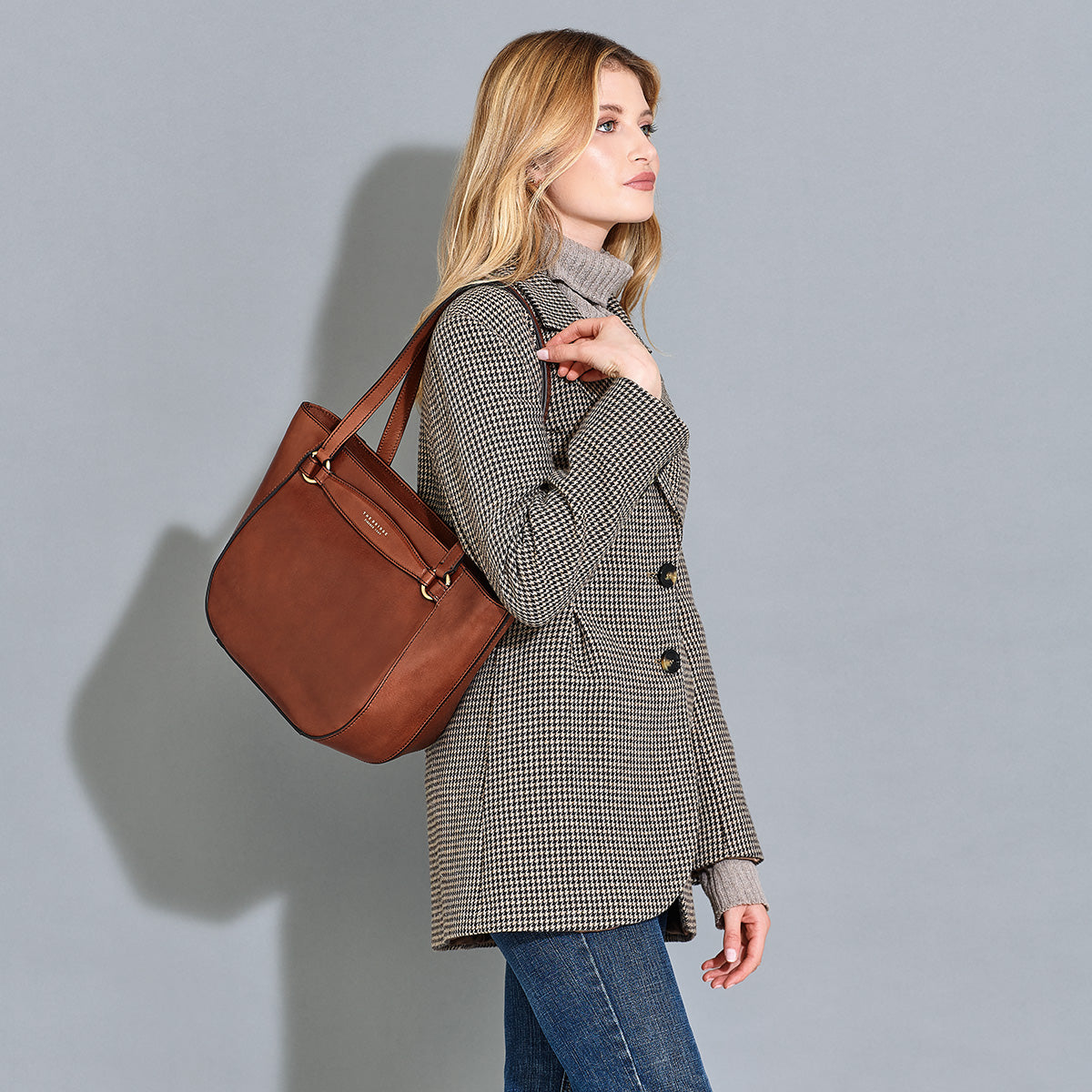 Borsa Shopping The Bridge Bettina Rosso Ribes e Oro