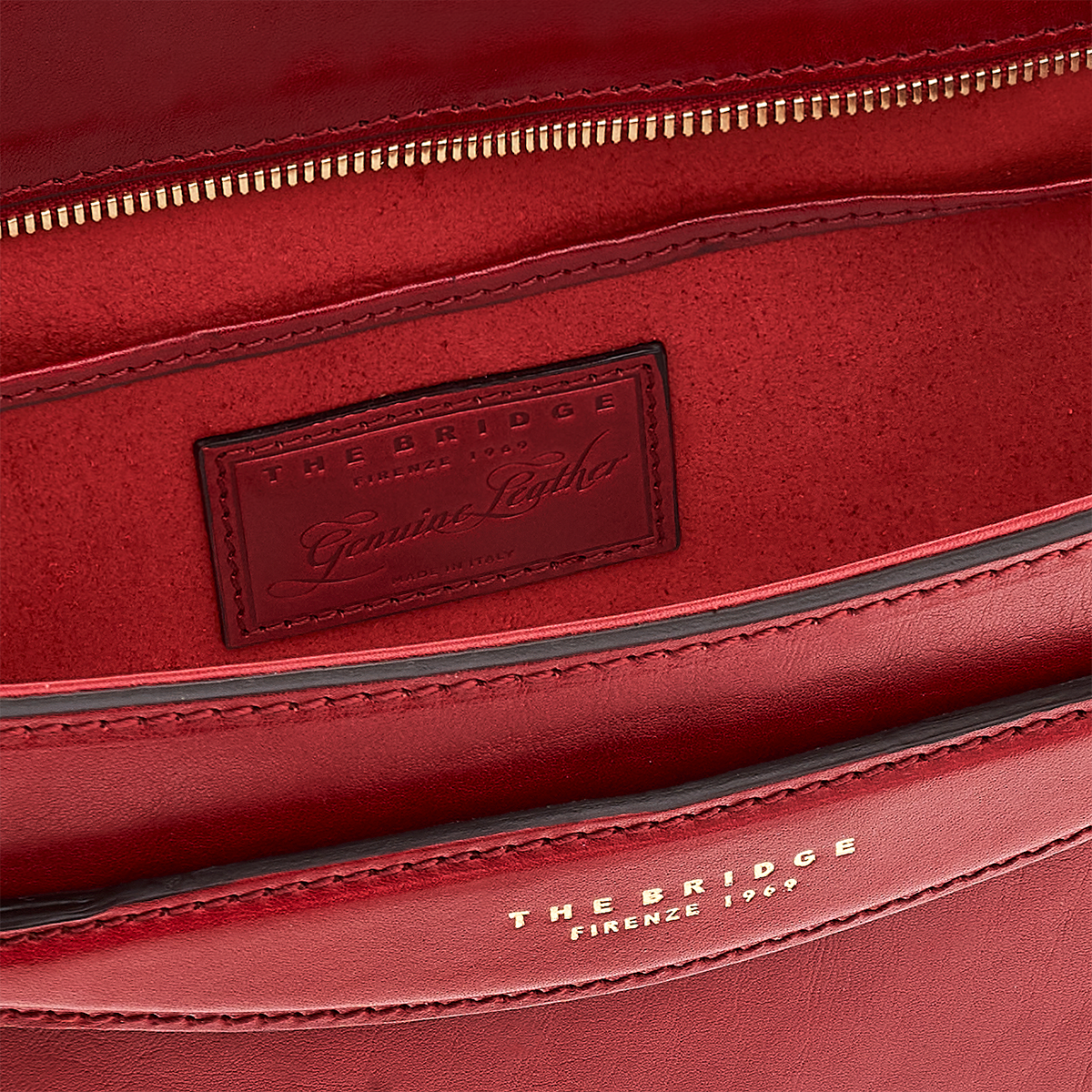 Borsa Shopping The Bridge Bettina Rosso Ribes e Oro