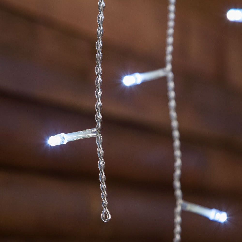 Cascata Luci 66 LED Icelight 2,70 mt x 80 cm Bianco Freddo