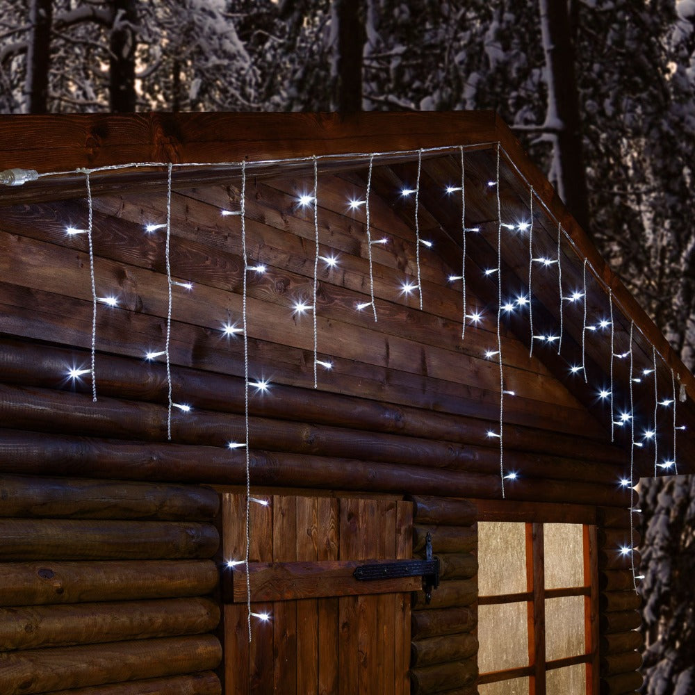 Cascata Luci 66 LED Icelight 2,70 mt x 80 cm Bianco Freddo