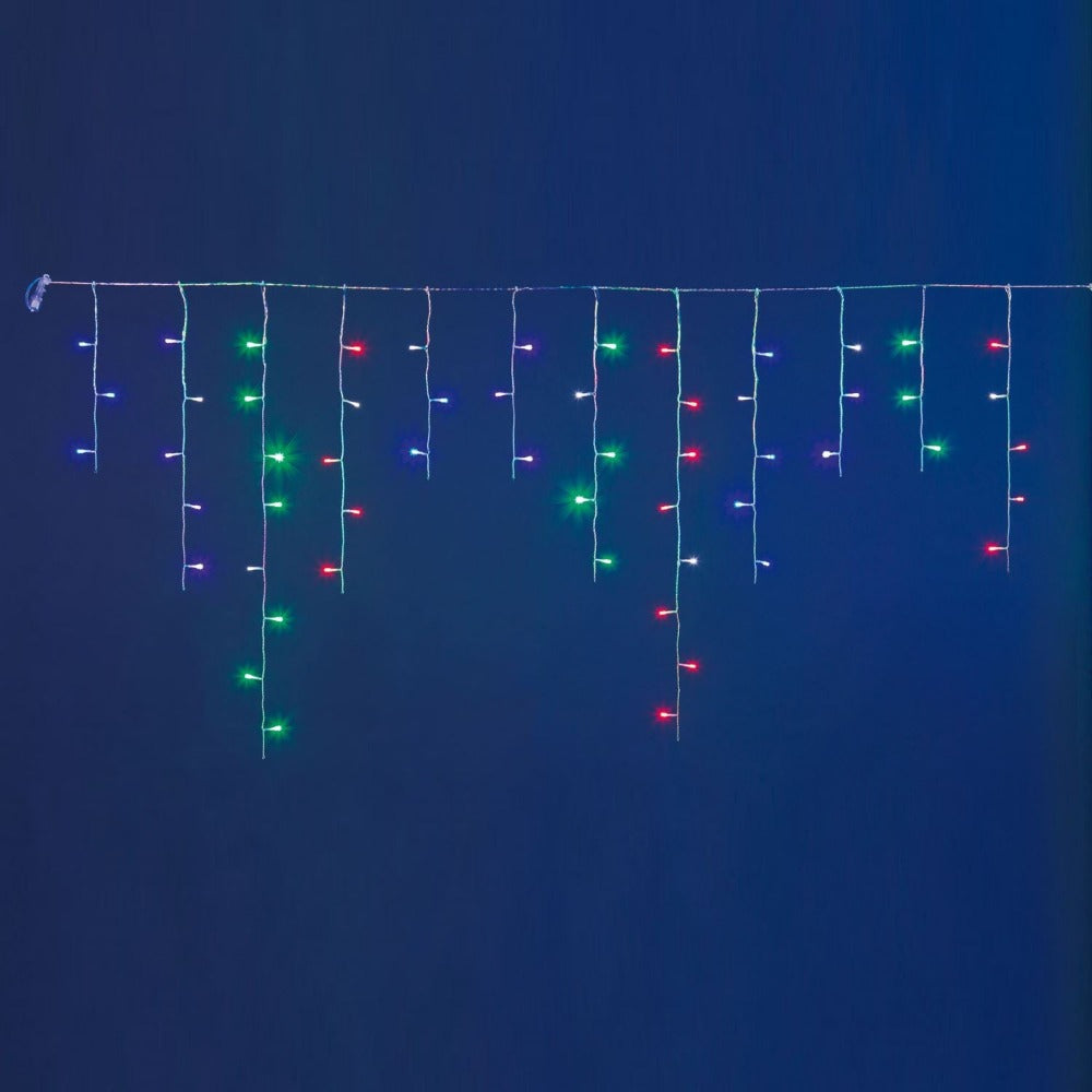 Cascata Luci 120 LED Multicolor con Connect 3 x 1 mt