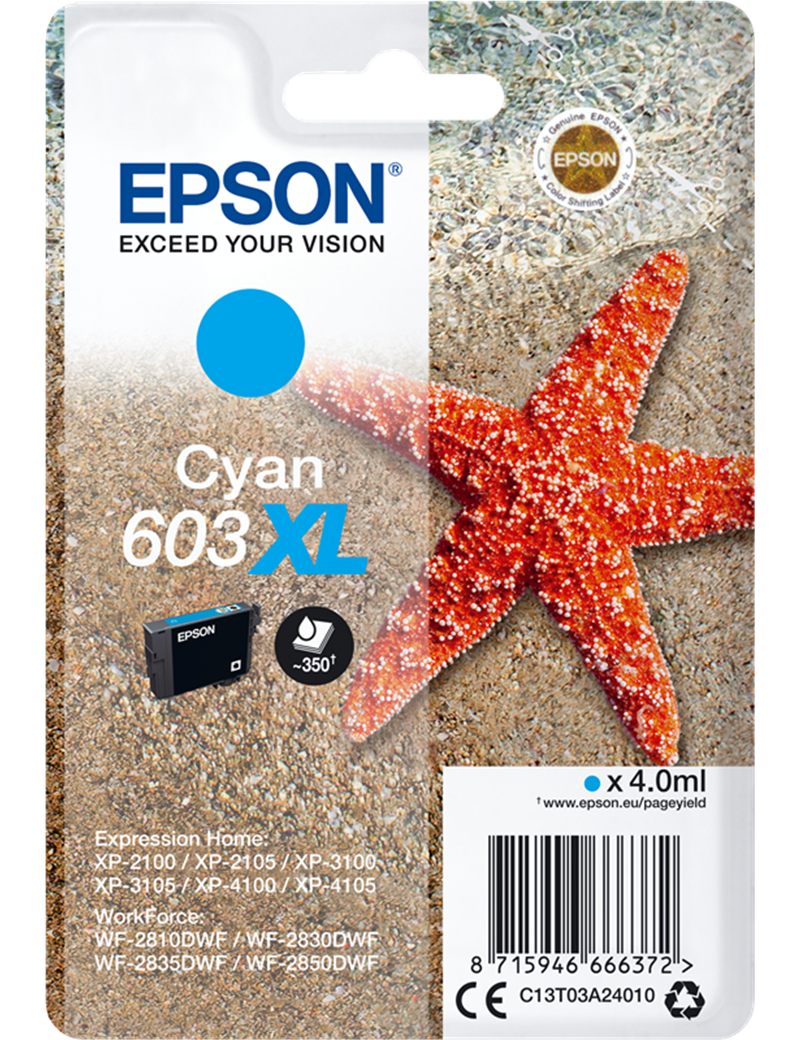 Cartuccia Epson 603 XL Ink Ciano