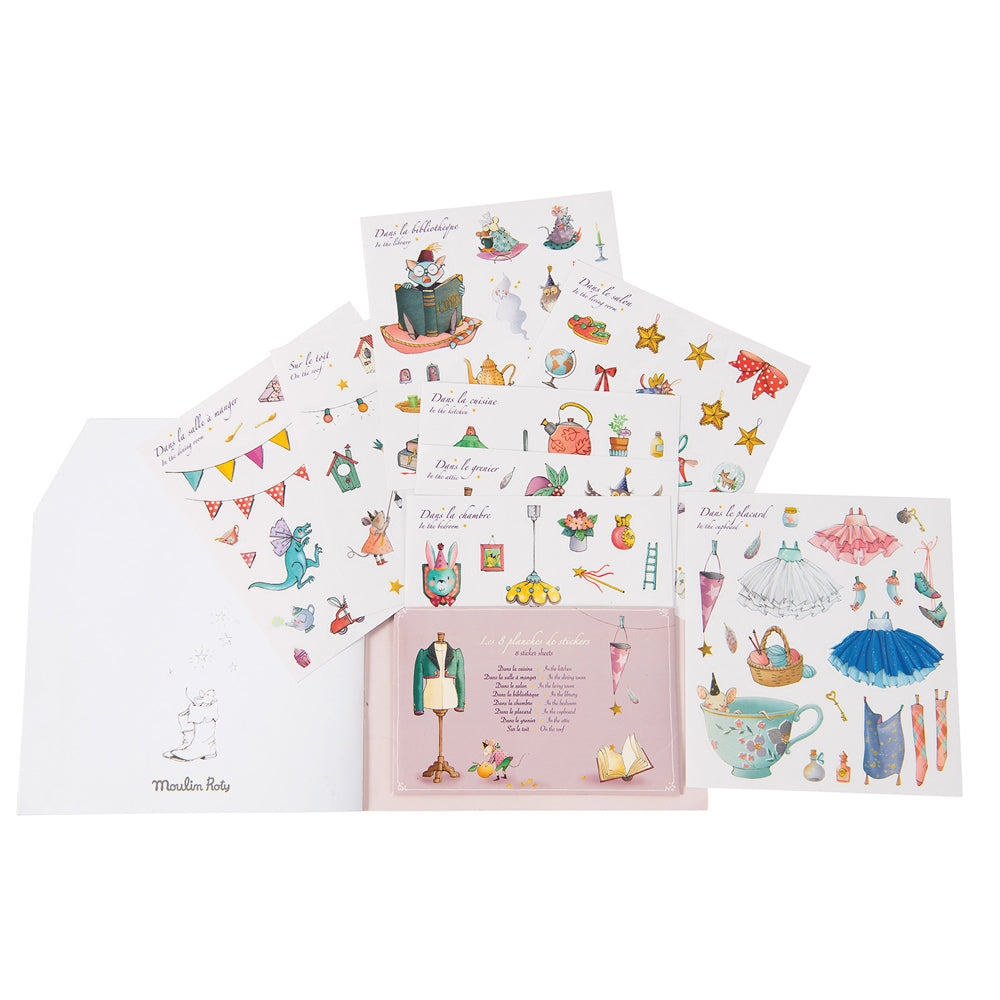 Quaderno da Colorare con 160 Stickers Casa