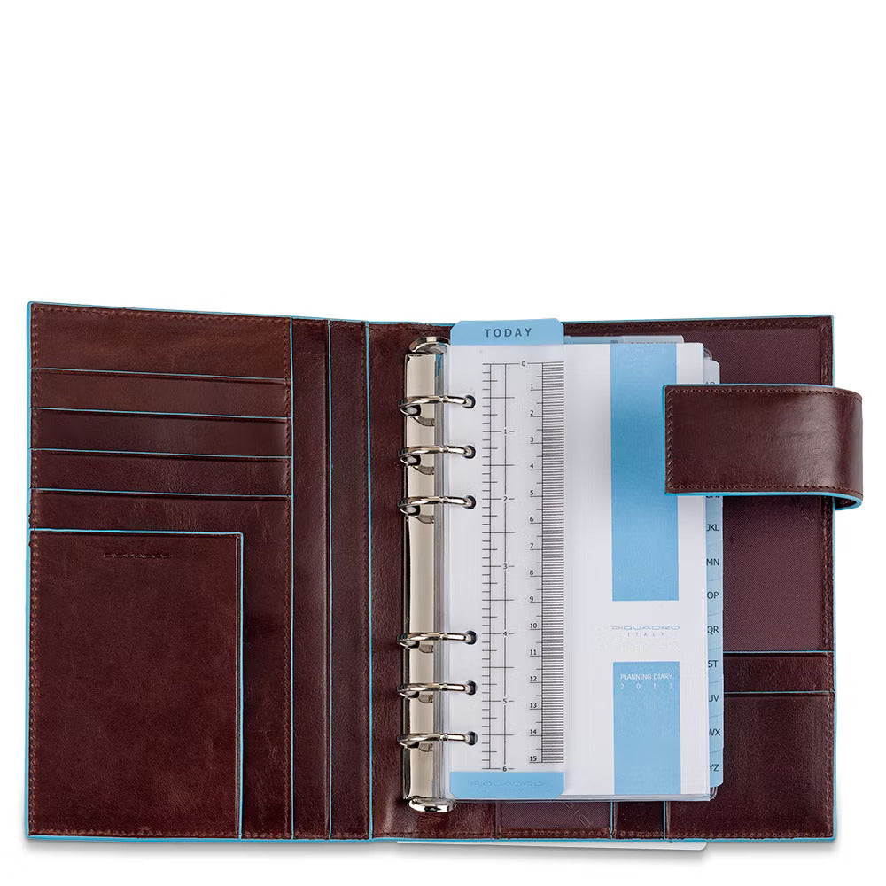 Organizer Piquadro 20 x 17 cm Blue Square Mogano