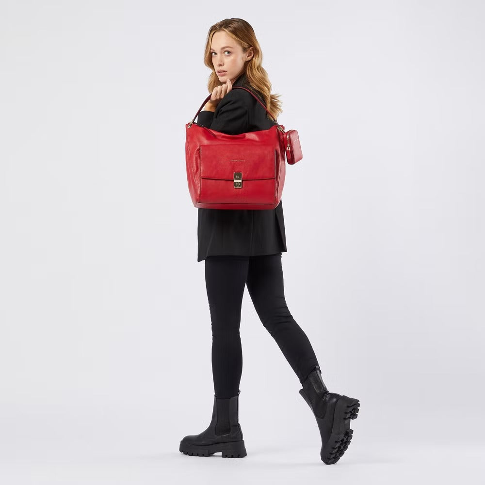Borsa da Donna Hobo Dafne Rosso